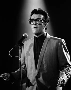 Elvis Costello performs on Solid Gold in 1983 Credit: Ron Wolfson / MediaPunch Stock Photos