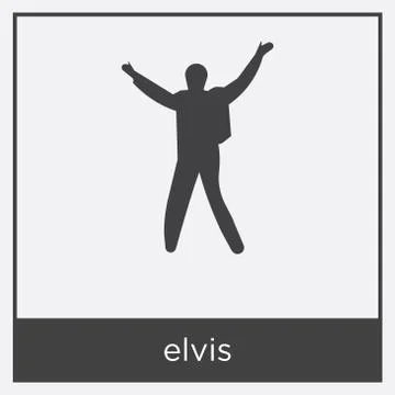 Elvis icon isolated on white background Free Stock Illustration