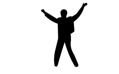 Elvis silhouette on white background Stock Illustration