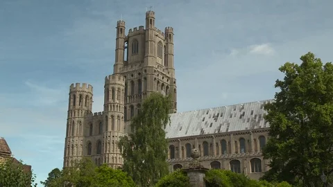 Ely Cathedral Tower Stock Footage 77061135