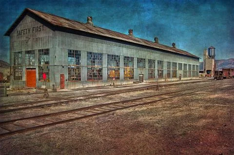 Ely, nevada trainstation Stock Photos