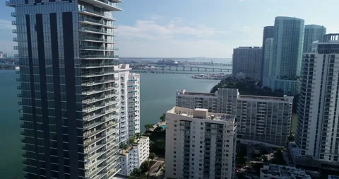 Elysee tower in Edgewater Miami Stock Footage 147329560