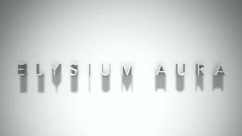 Elysium aura 3D title animation white text on a white background Stock Footage 298374898
