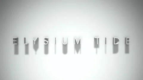 Elysium tide 3D title animation white text on a white background Stock Footage 298374897