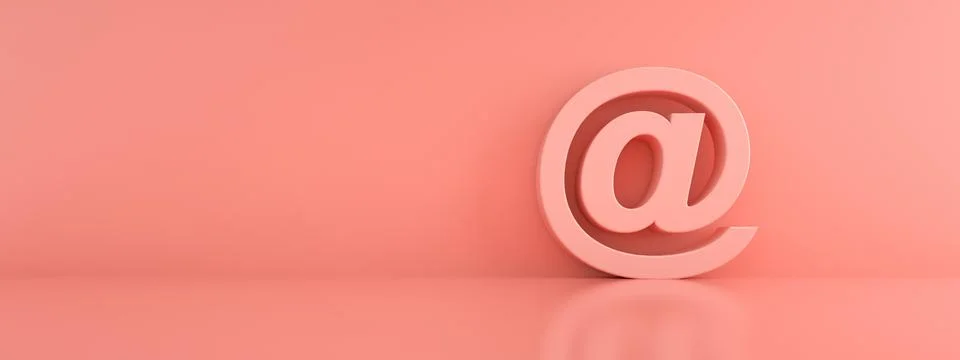 Email 3d render panoramic Stock Photos