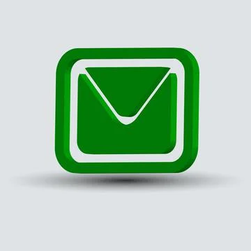 Email 3d rendering logo application isolated Stock Illustration