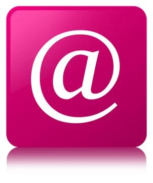 Email address icon pink square button Stock Illustration