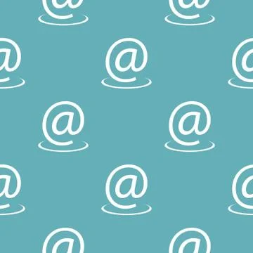 Email address pattern seamless blue Stock Illustration