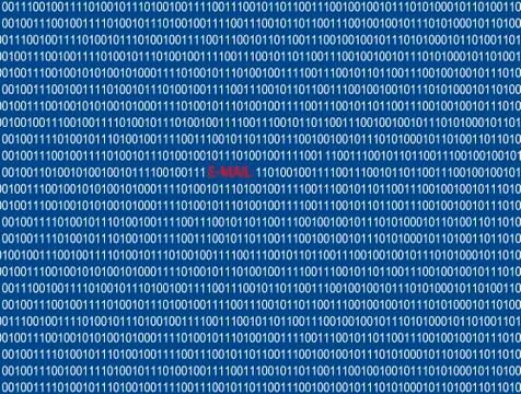 E/Mail adress and binary codes Illustrazione stock