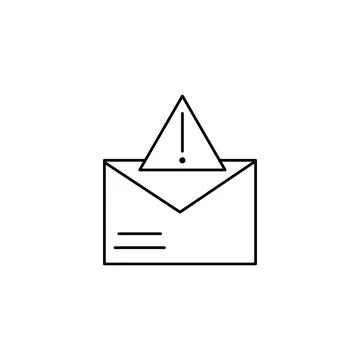Email, alert, envelope icon. Simple line, outline vector of information trans Stock Illustration