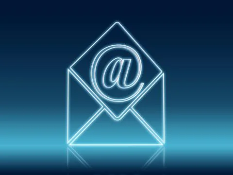 Email and envelope sign Stock Illustration