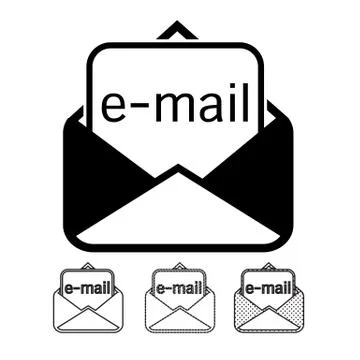 Email and mail icon vector Stock Illustration