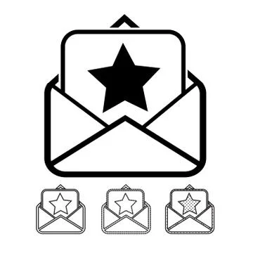 Email and mail icon vector Stock Illustration
