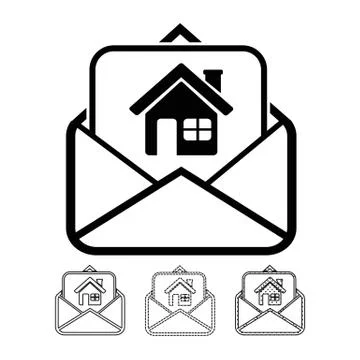 Email and mail icon vector Stock Illustration