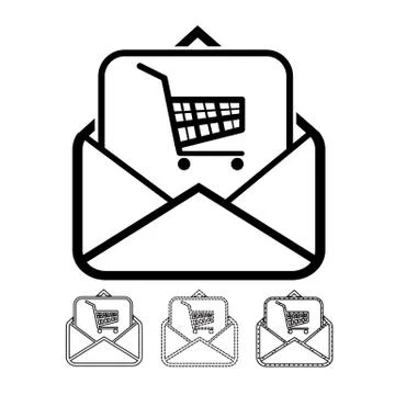 Email and mail icon vector Stock Illustration
