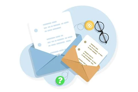 Email and message concept, email marketing campaign. Stock Illustration