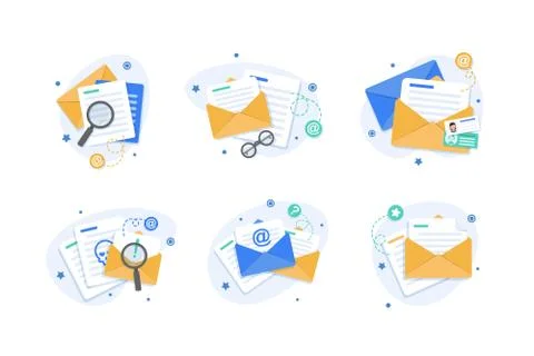 Email and messaging Stock Illustration
