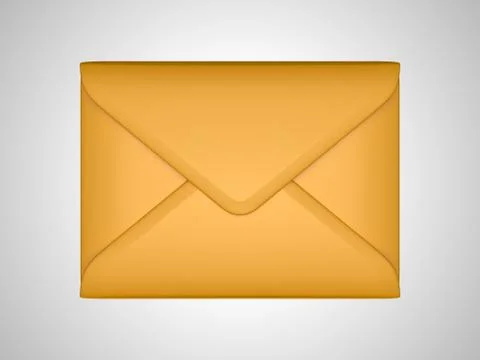 Email and post: sealed paper envelope Ilustração Stock
