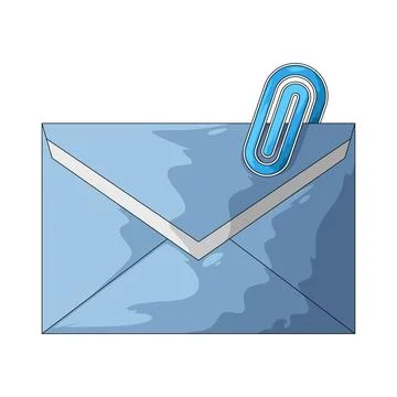 Email attachment illustration Stock Illustration