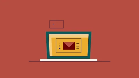 Email automation, sending message to customer, animation 2d. Video stock 334772865