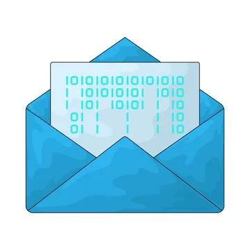 Email binary code illustration 스톡 일러스트