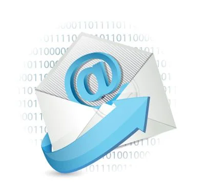 Email binary concept illustration design イラスト素材