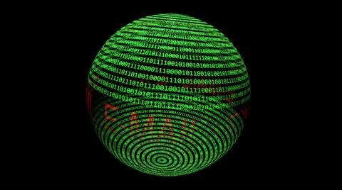 Email on on binary data  sphere 스톡 일러스트