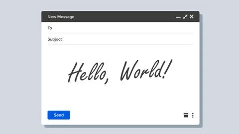 Email Blank Template Vector. For Website News Letter. Form Design. Web Interface 스톡 일러스트