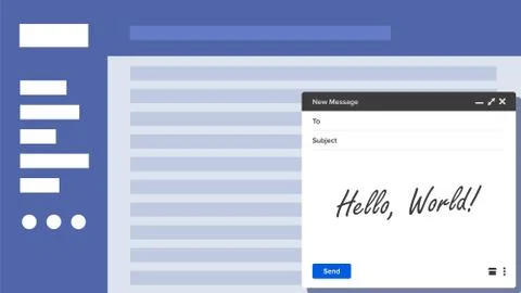 Email Blank Template Vector. For Website Letter. Contact Form. Web Interface 스톡 일러스트