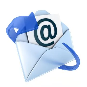 Email blue symbol Stockillustratie