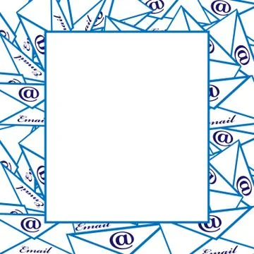 Email board isolated on background Stock Illustration