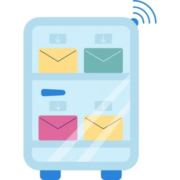 Email box vector letter mail icon mobile app 库存插图