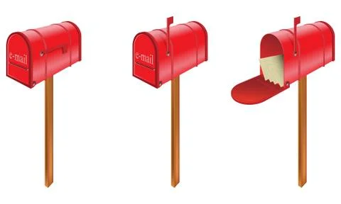 Email boxes Stock Illustration