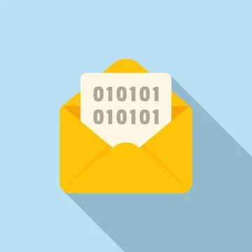 Email bug icon flat vector. Laptop error Stock-Illustration