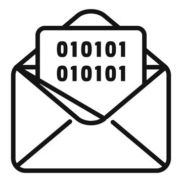 Email bug icon outline vector. Laptop error Stock-Illustration