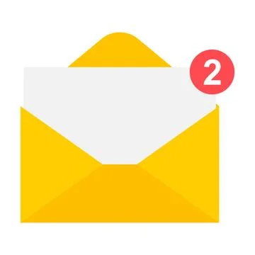 Email business icon, flat web client message sign, mail app vector illustrati Stock Illustration