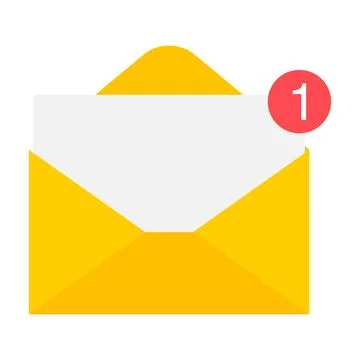 Email business icon, flat web client message sign, mail app vector illustrati 스톡 일러스트