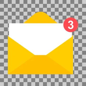 Email business icon, flat web client message sign, mail app vector illustrati 스톡 일러스트