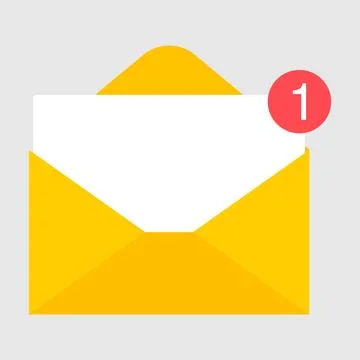 Email business icon, flat web client message sign, mail app vector illustrati Stock Illustration