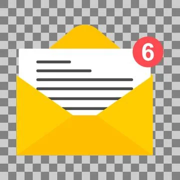 Email business icon, flat web client message sign, mail app vector illustrati Illustrazione stock