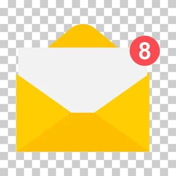 Email business icon, flat web client message sign, mail app vector illustrati Illustrazione stock