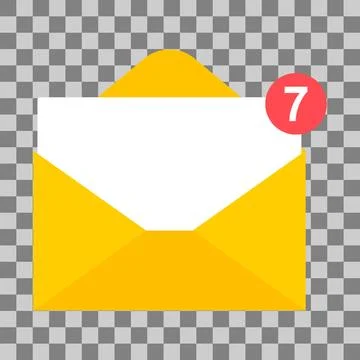 Email business icon, flat web client message sign, mail app vector illustrati Stock Illustration