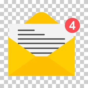 Email business icon, flat web client message sign, mail app vector illustrati Illustrazione stock