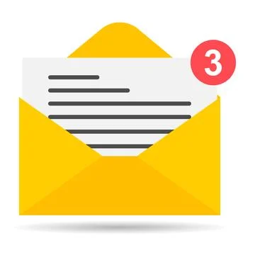 Email business icon shadow, flat web client message sign, mail app vector ill 스톡 일러스트