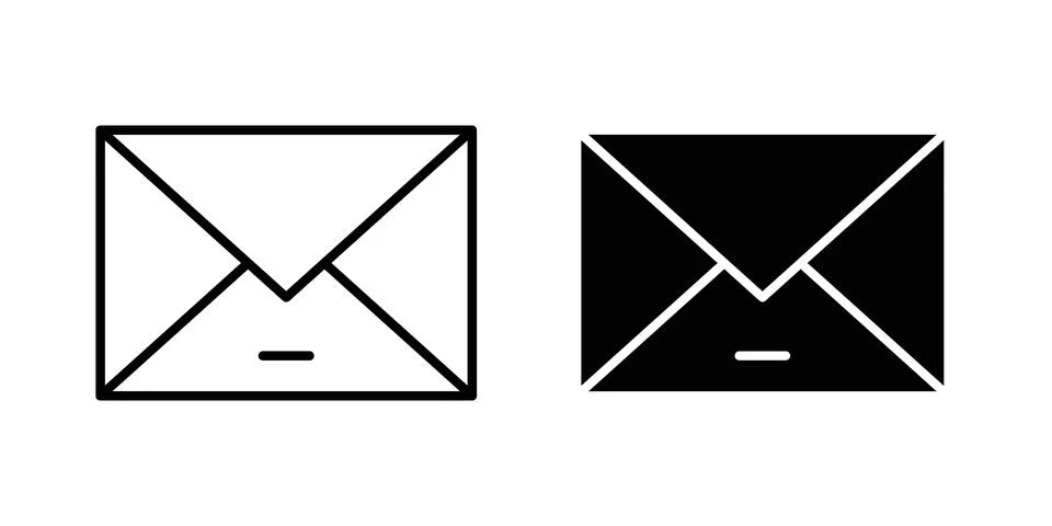 Email button icon illustration. Pixel perfect vector graphics Stock Illustration
