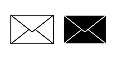 Email button icon symbol. Flat Vector illustration Stock Illustration