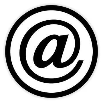 Email button on white. Stock Illustration