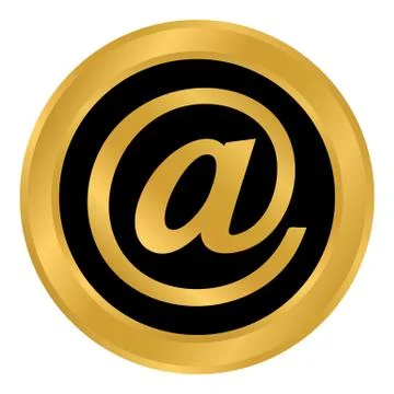 Email button on white. Stock Illustration