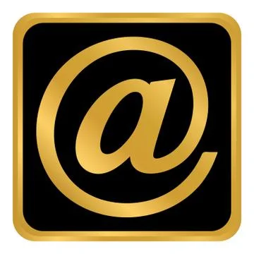 Email button on white. Stock Illustration