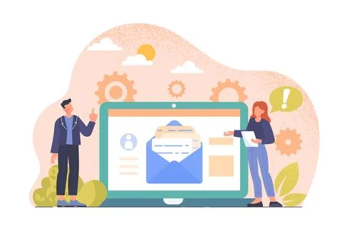 Email campaign concept Stockillustratie